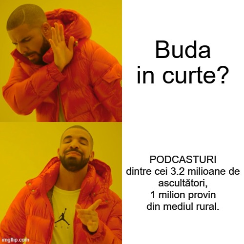 La buda din curte ascultăm podcast pe căști pe bluetooth