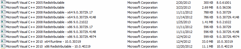 Runtime versions